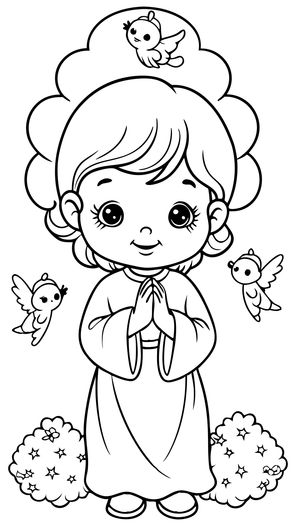 religious precious moments coloring pages